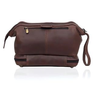 KEVIN LEATHER TOILETRY DOPP KIT