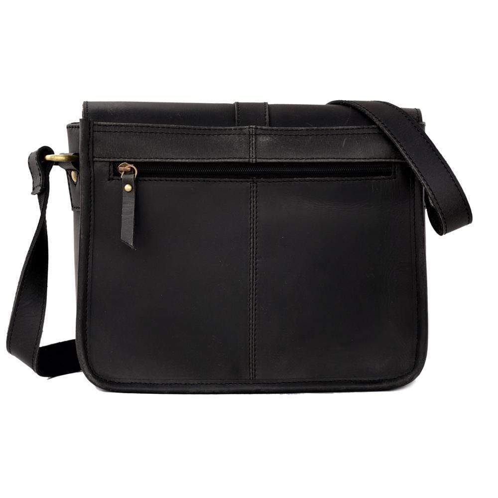 Sydney Leather Crossbody Purse-BLACK