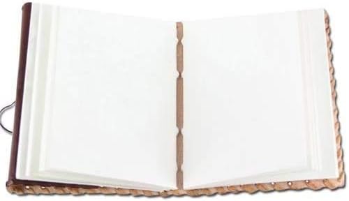 Tagebuch aus Leder im Vintage-Stil mit Herzprägung