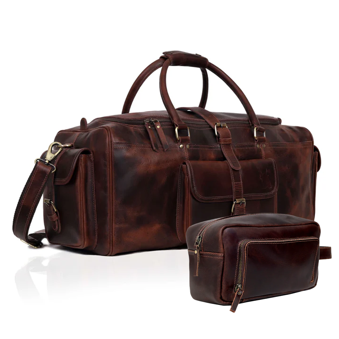 Roosevelt Leather Duffle Combo