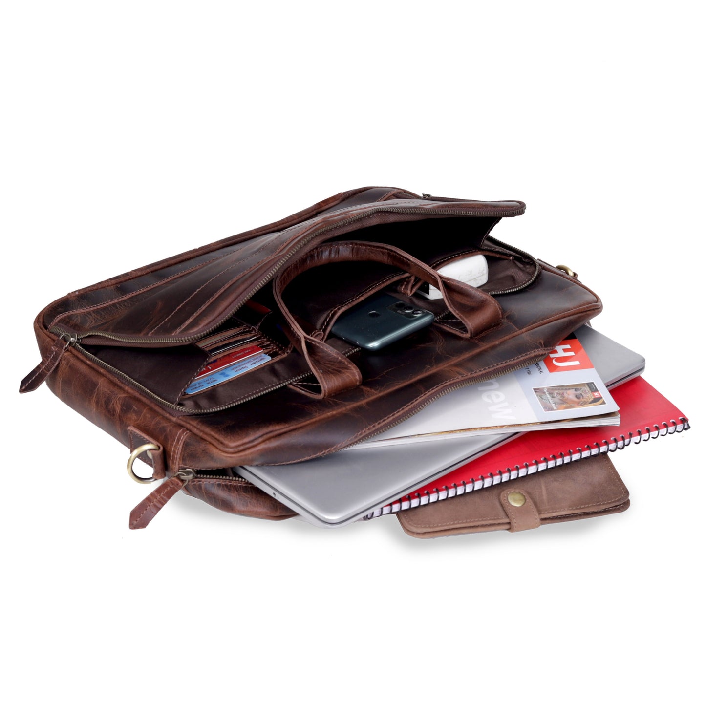 LAPTOP-AKTENTASCHE AUS LEDER „BOSTON“