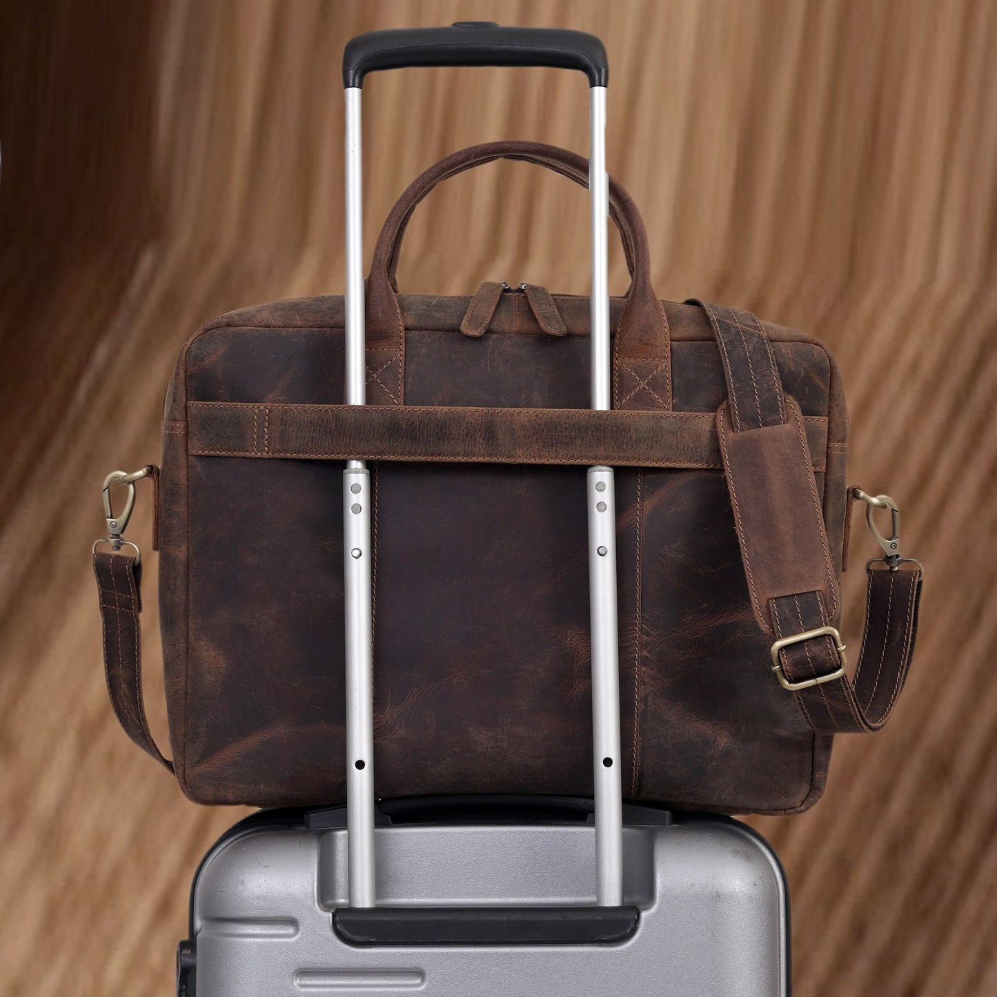 LAPTOP-AKTENTASCHE AUS LEDER „BOSTON“