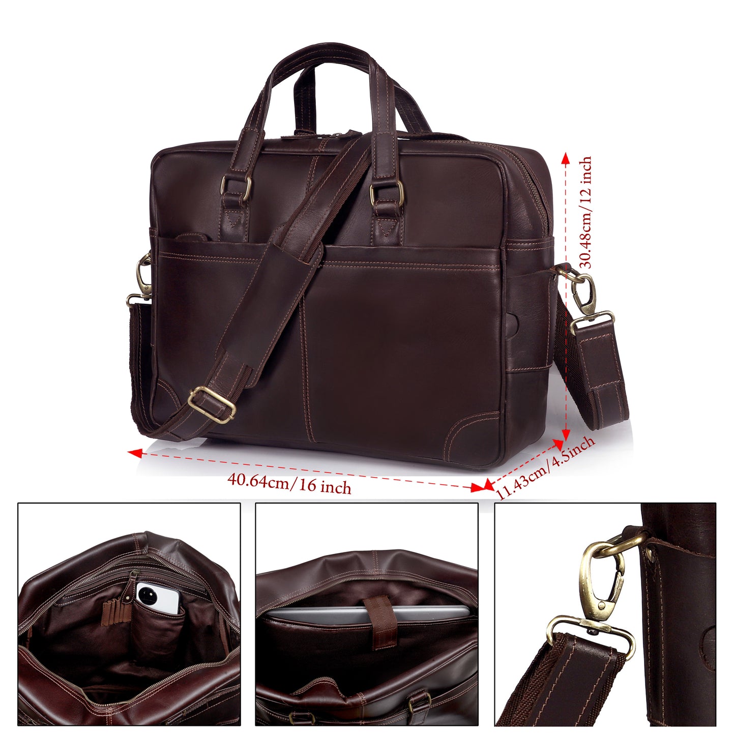 HERITAGE LEATHER BRIEFCASE BAG