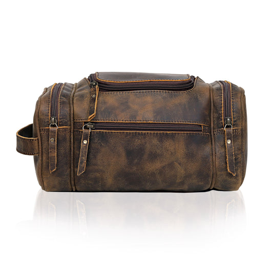 Rio Grande Leather Toiletry & Large Dopp Kit - Brown