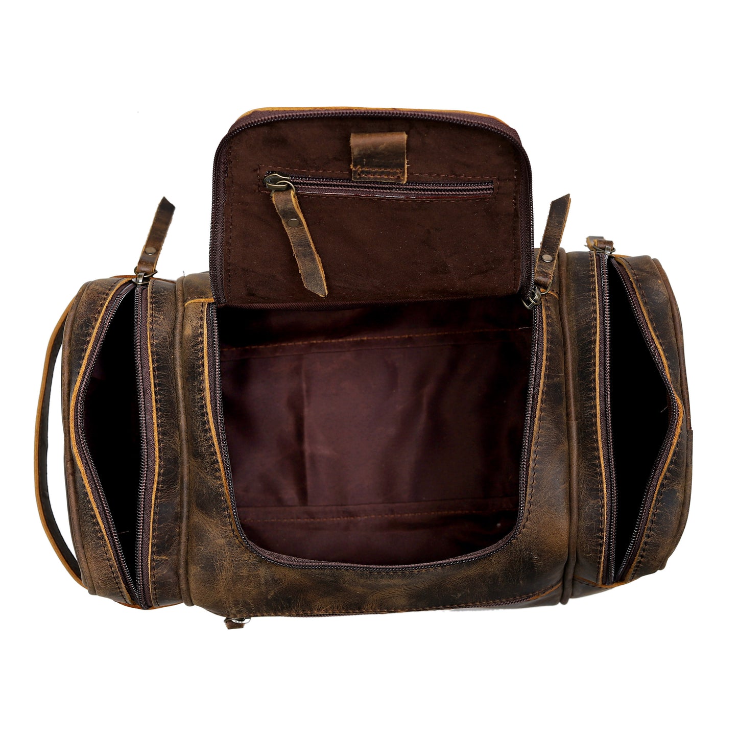 Rio Grande Leather Toiletry & Large Dopp Kit - Brown