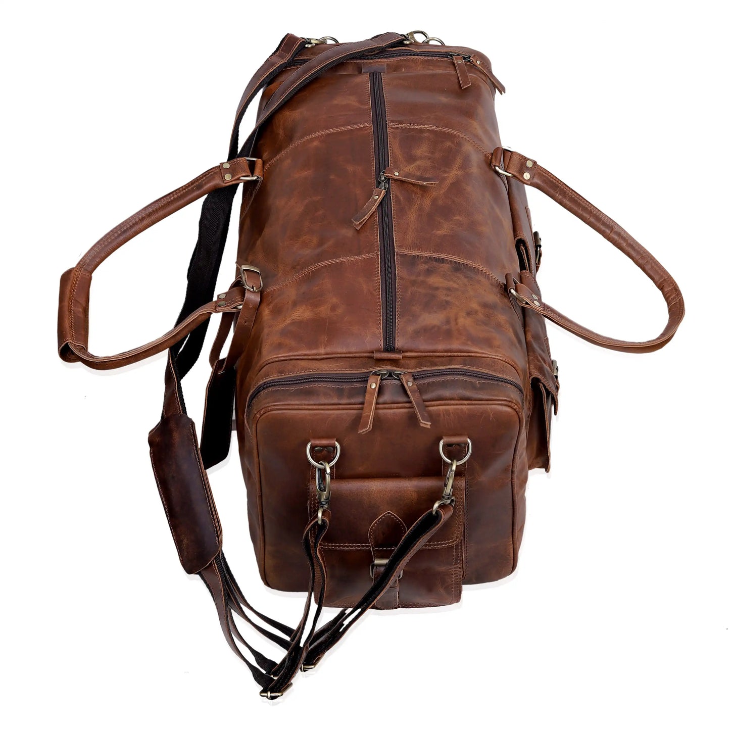 NEW JERSEY LEATHER DUFFEL BAG