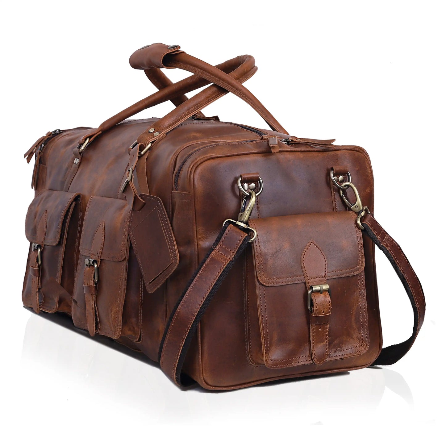NEW JERSEY LEATHER DUFFEL BAG