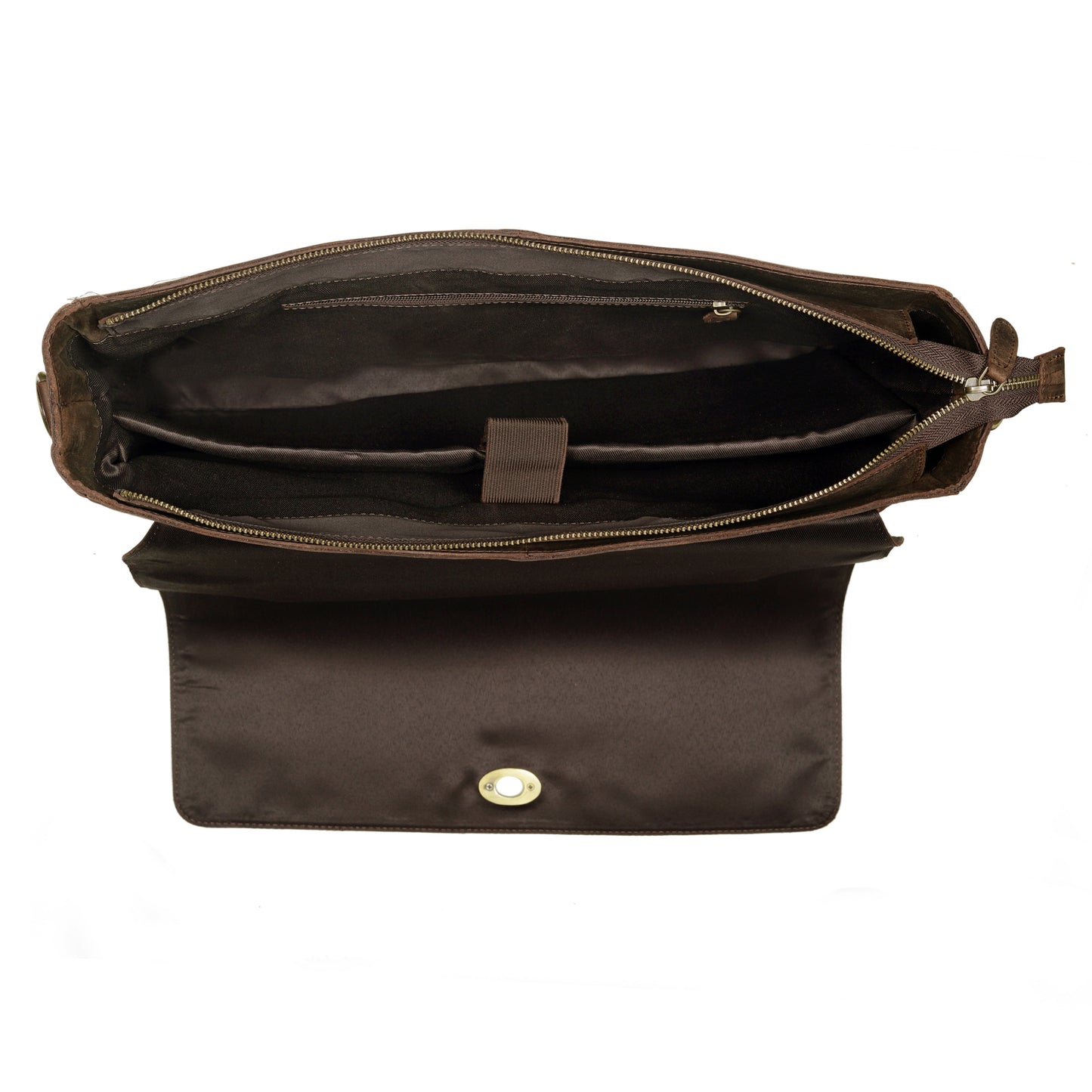 CAPTAIN BROWN LEATHER MESSENGER BAG