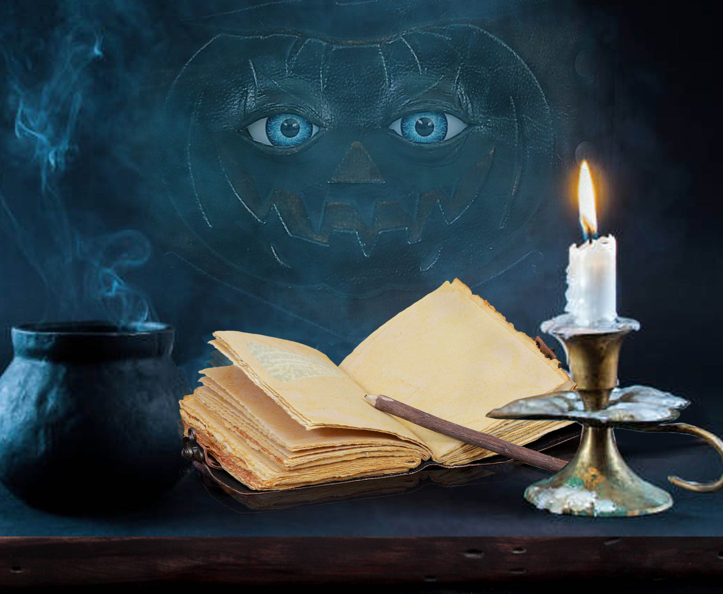 Halloween Hocus Pocus Ledernotizbuch