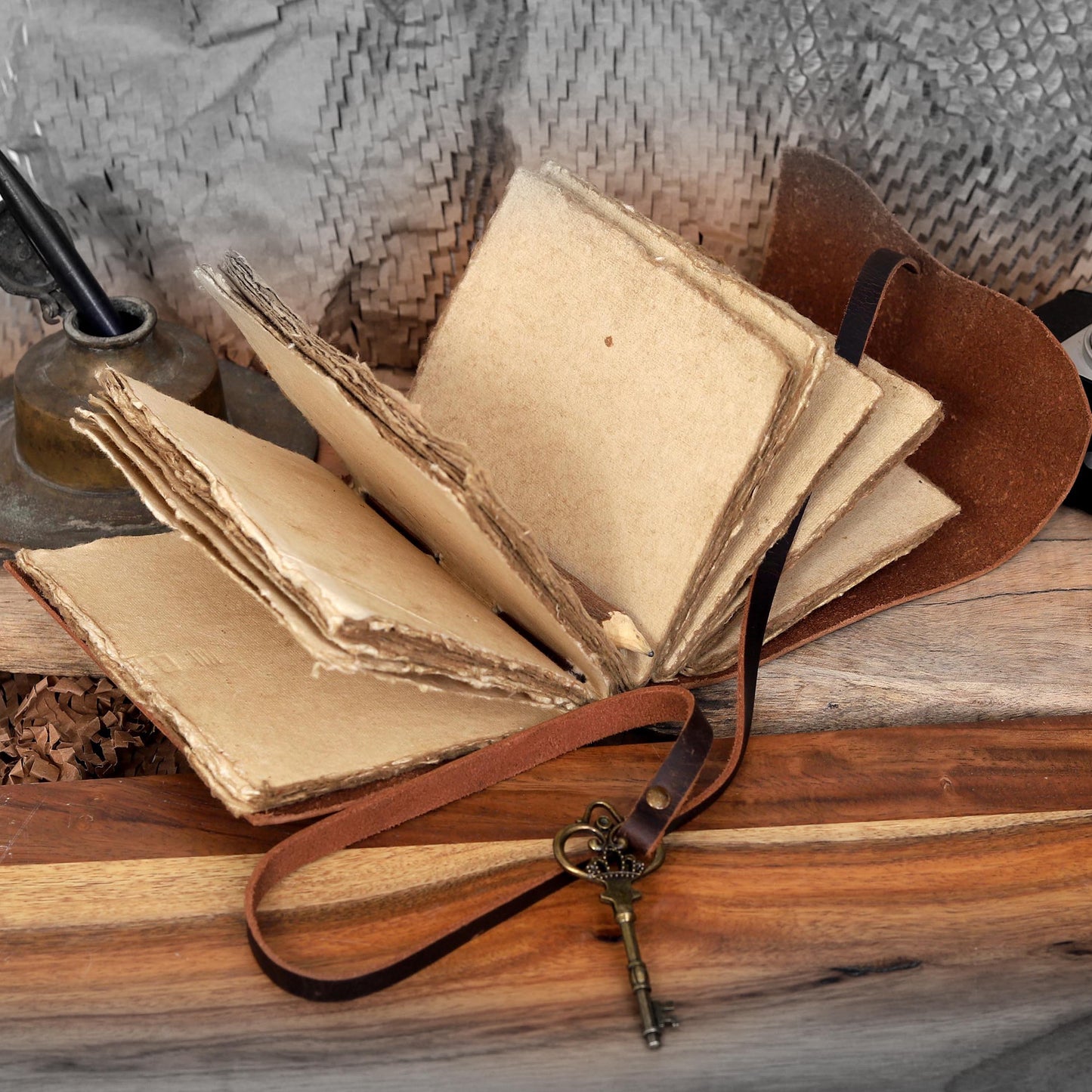 Vintage Style Leather Journal Notebook for Men Women