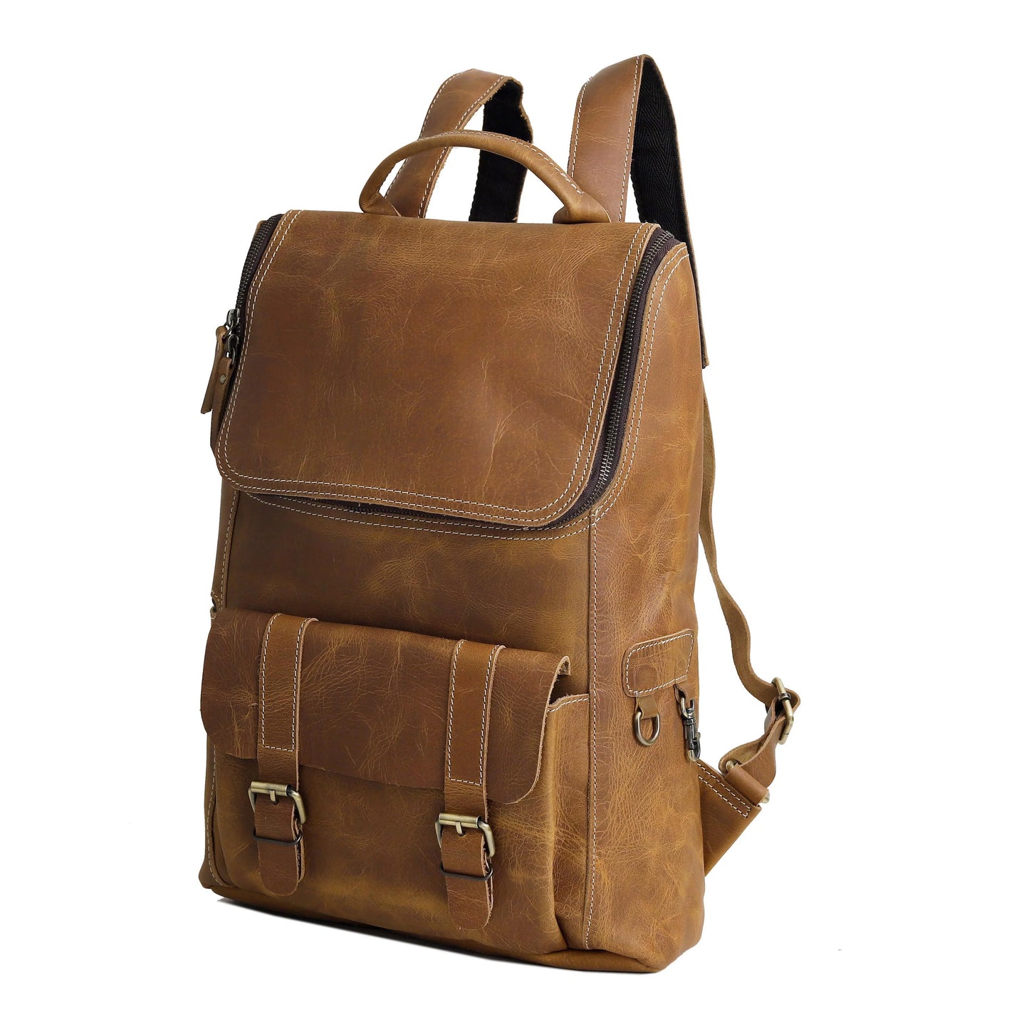 MADISON LEATHER BACKPACK - TAN