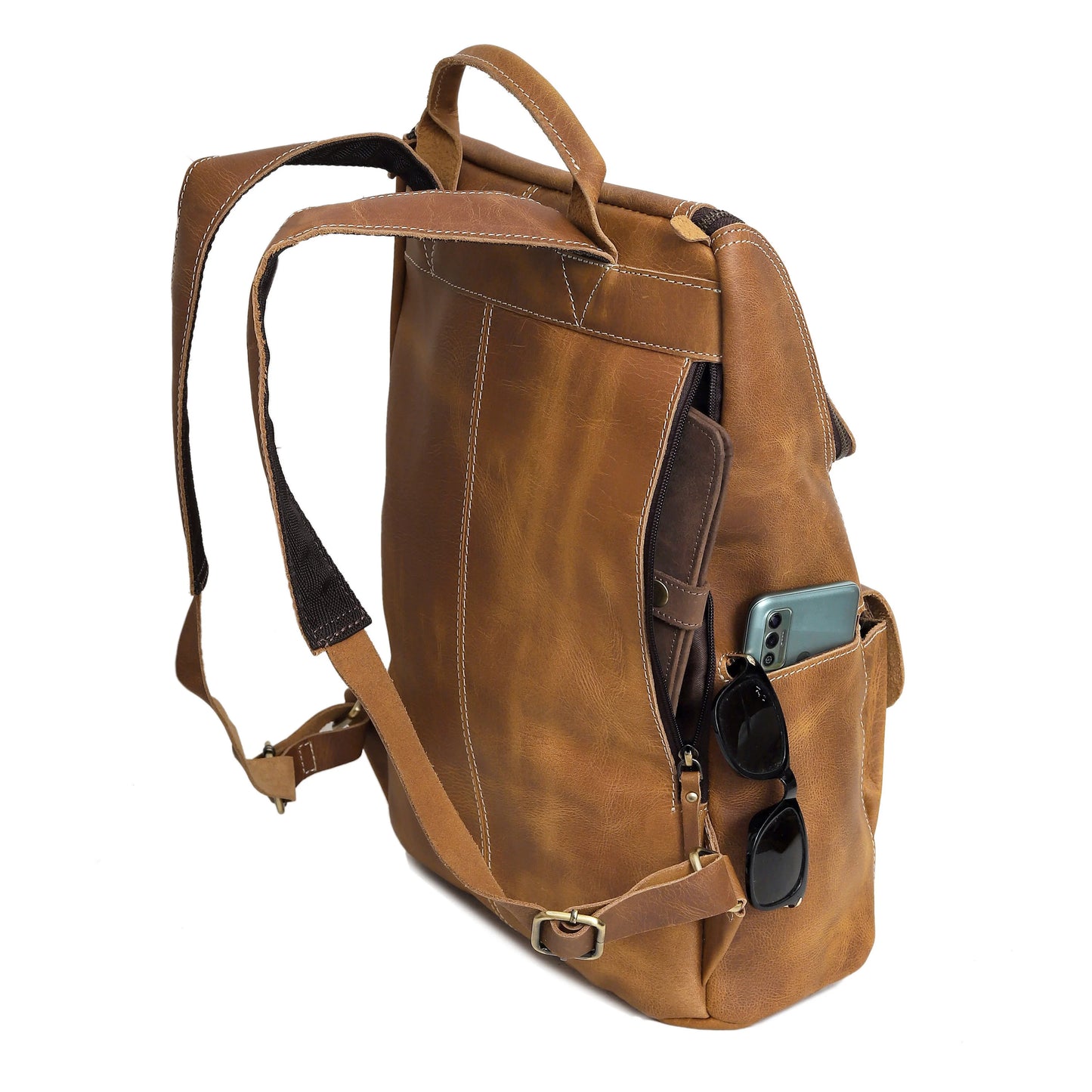 MADISON LEATHER BACKPACK - TAN