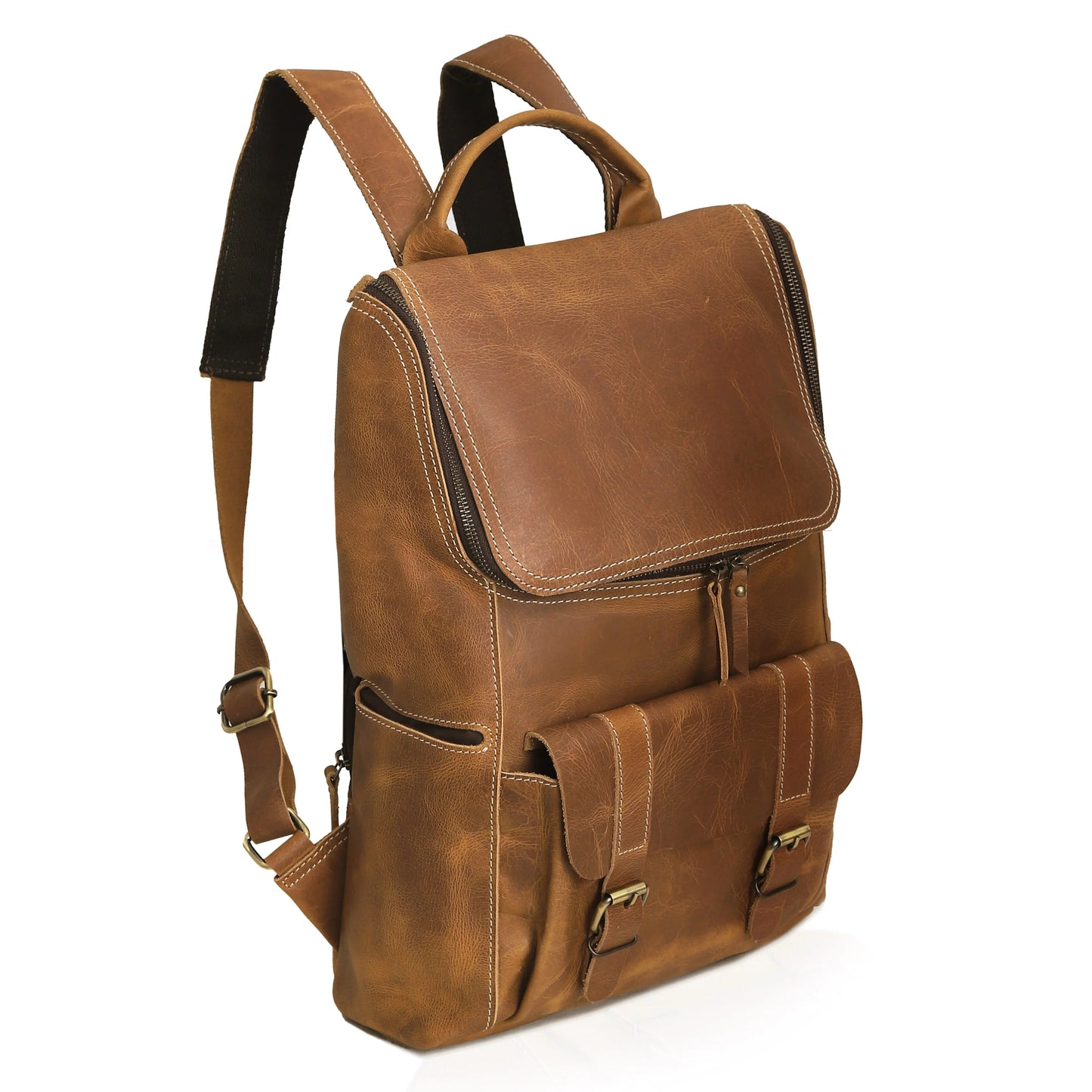 MADISON LEATHER BACKPACK - TAN