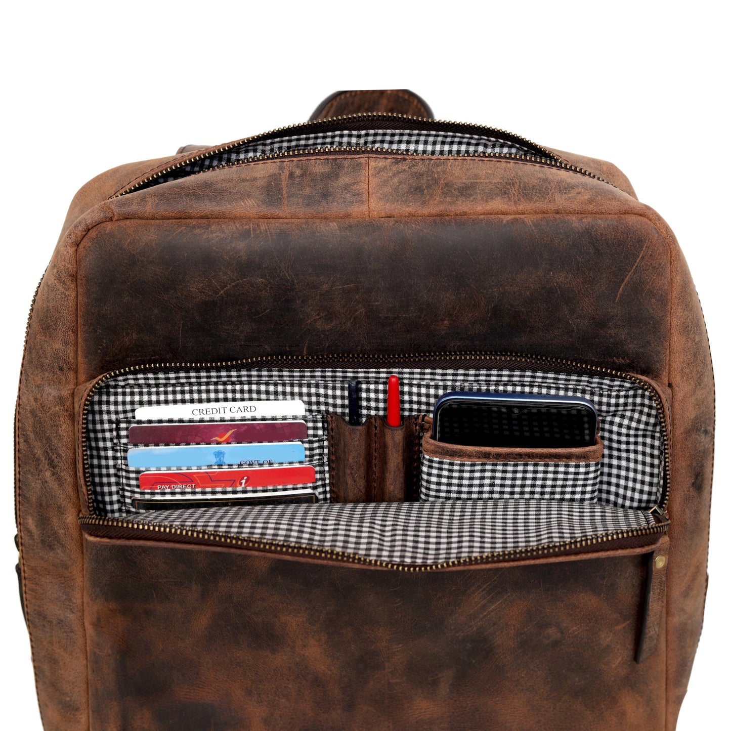 Madison Leather Travel Laptop Backpack