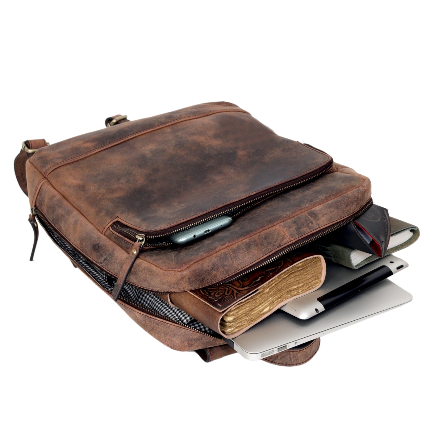 Madison Leather Travel Laptop Backpack