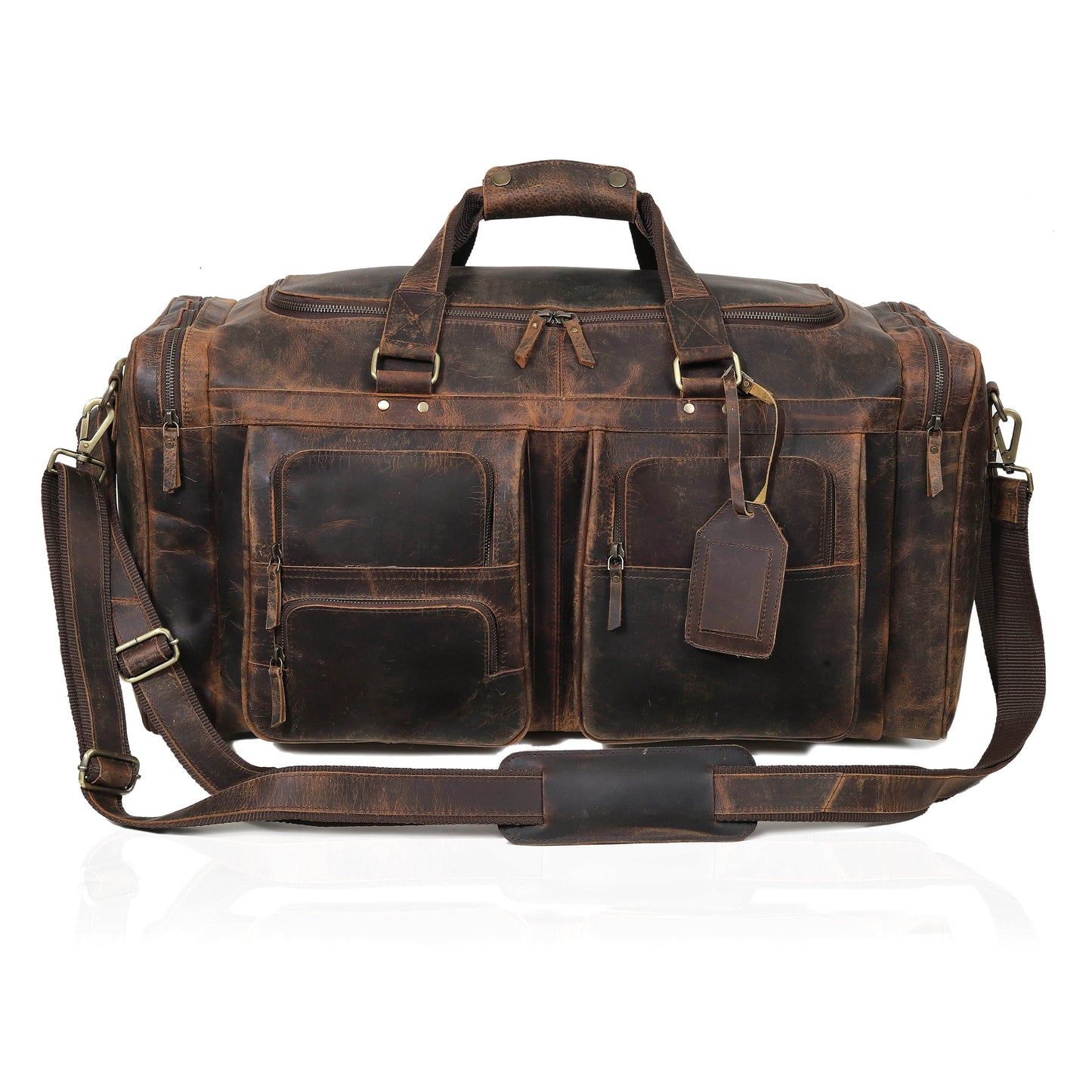 Denver Buffalo Leather Weekender Bag