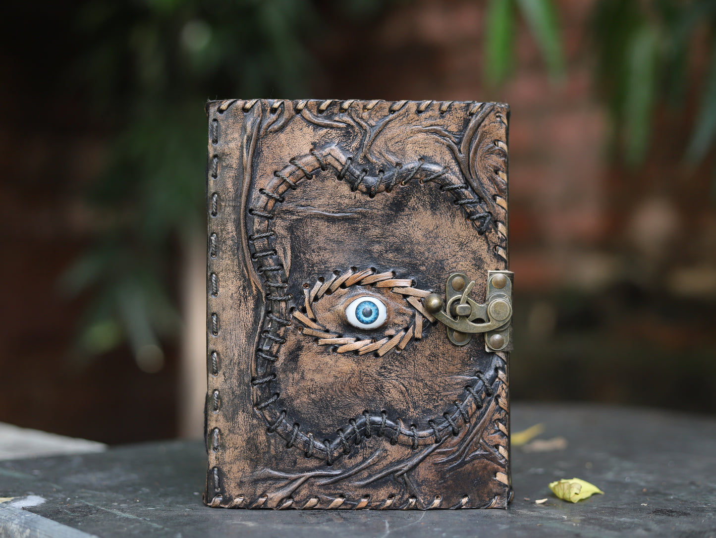 Halloween Special Hocus Pocus Buch der Zaubersprüche Leder Tagebuch Schreibbuch