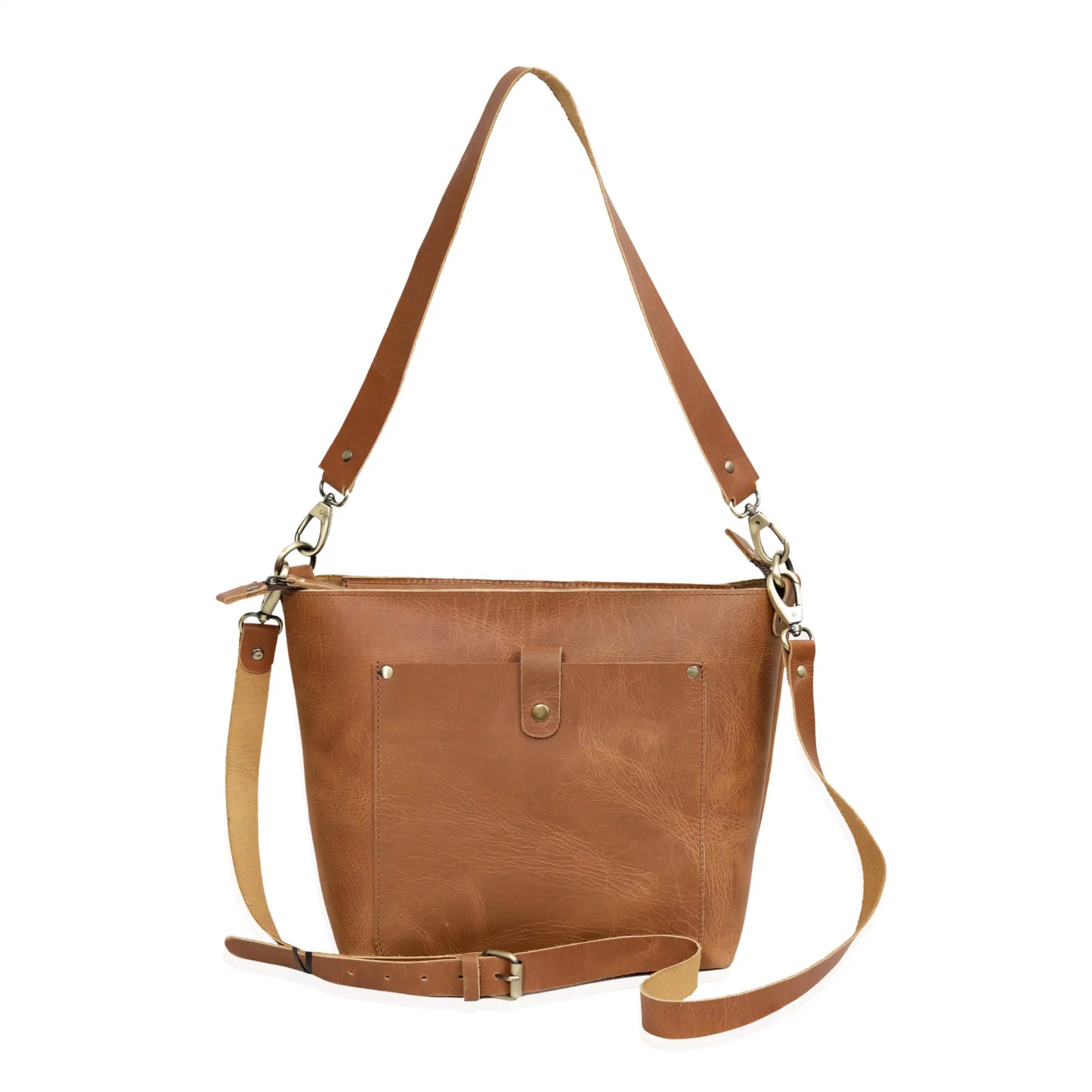 PHOENIX BUFFALO LEATHER TOTE -TAN