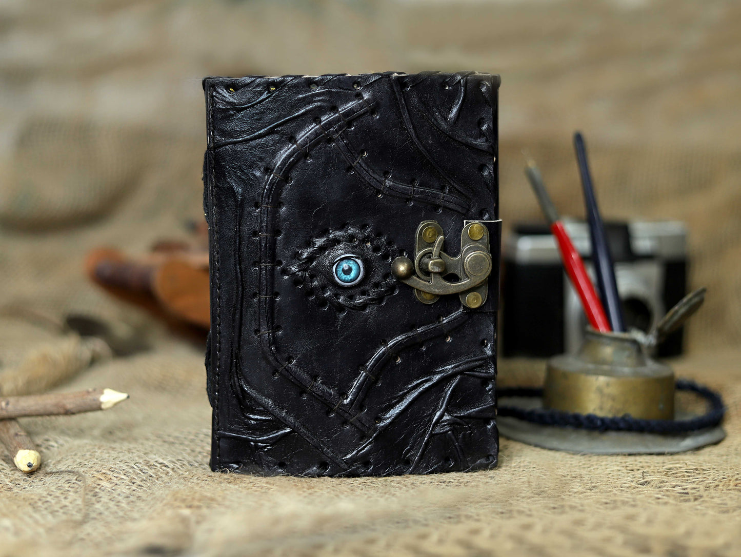 Halloween Special Hocus Pocus Buch der Zaubersprüche Leder Tagebuch Schreibbuch