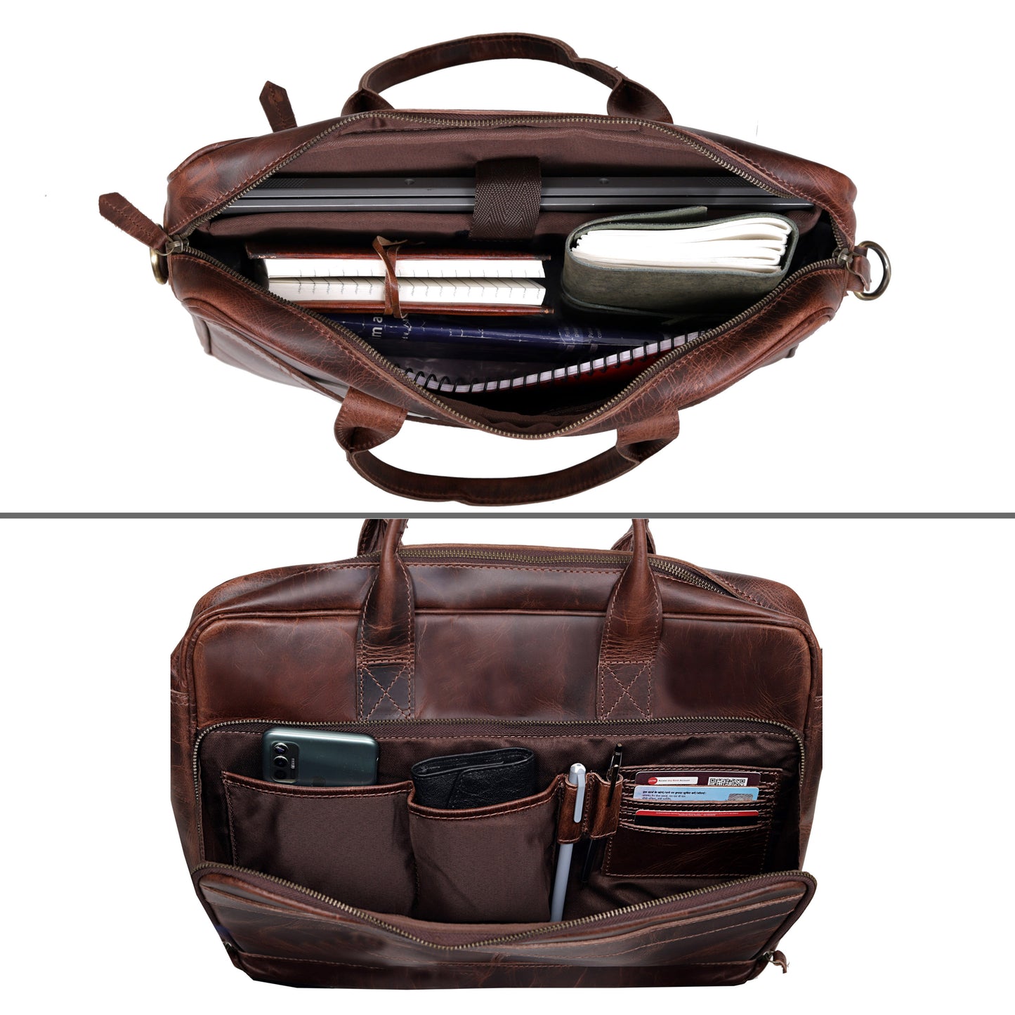 LAPTOP-AKTENTASCHE AUS LEDER „BOSTON“