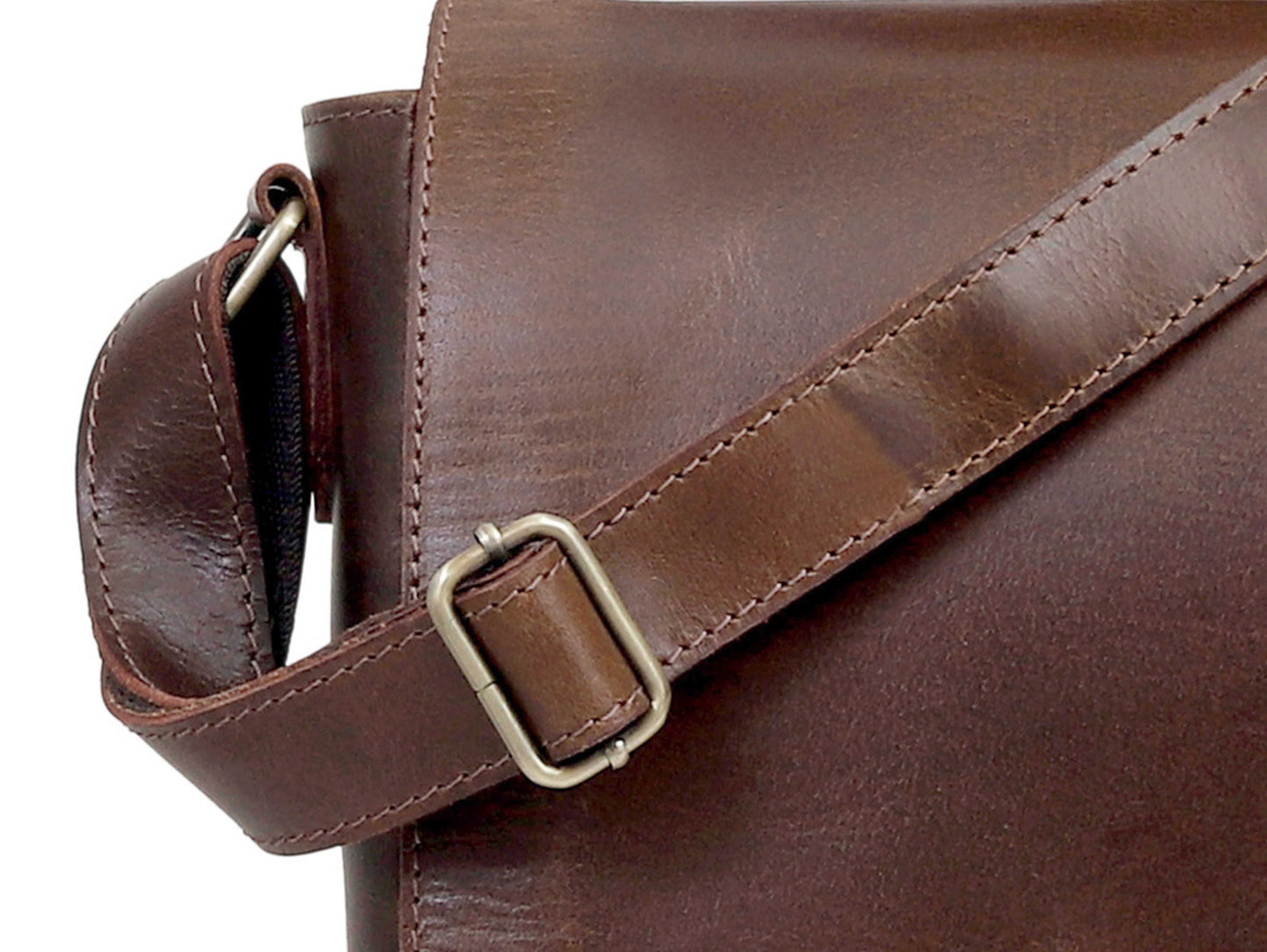 AMERICANA Leder-Umhängetasche für Damen und Herren