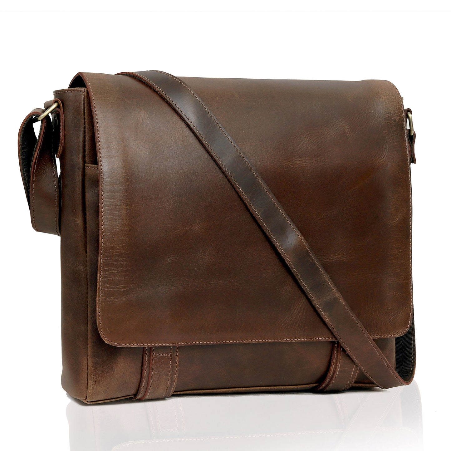 AMERICANA Leder-Umhängetasche für Damen und Herren