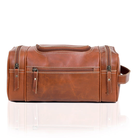 Rio Grande Leather Toiletry & Large Dopp Kit - TAN