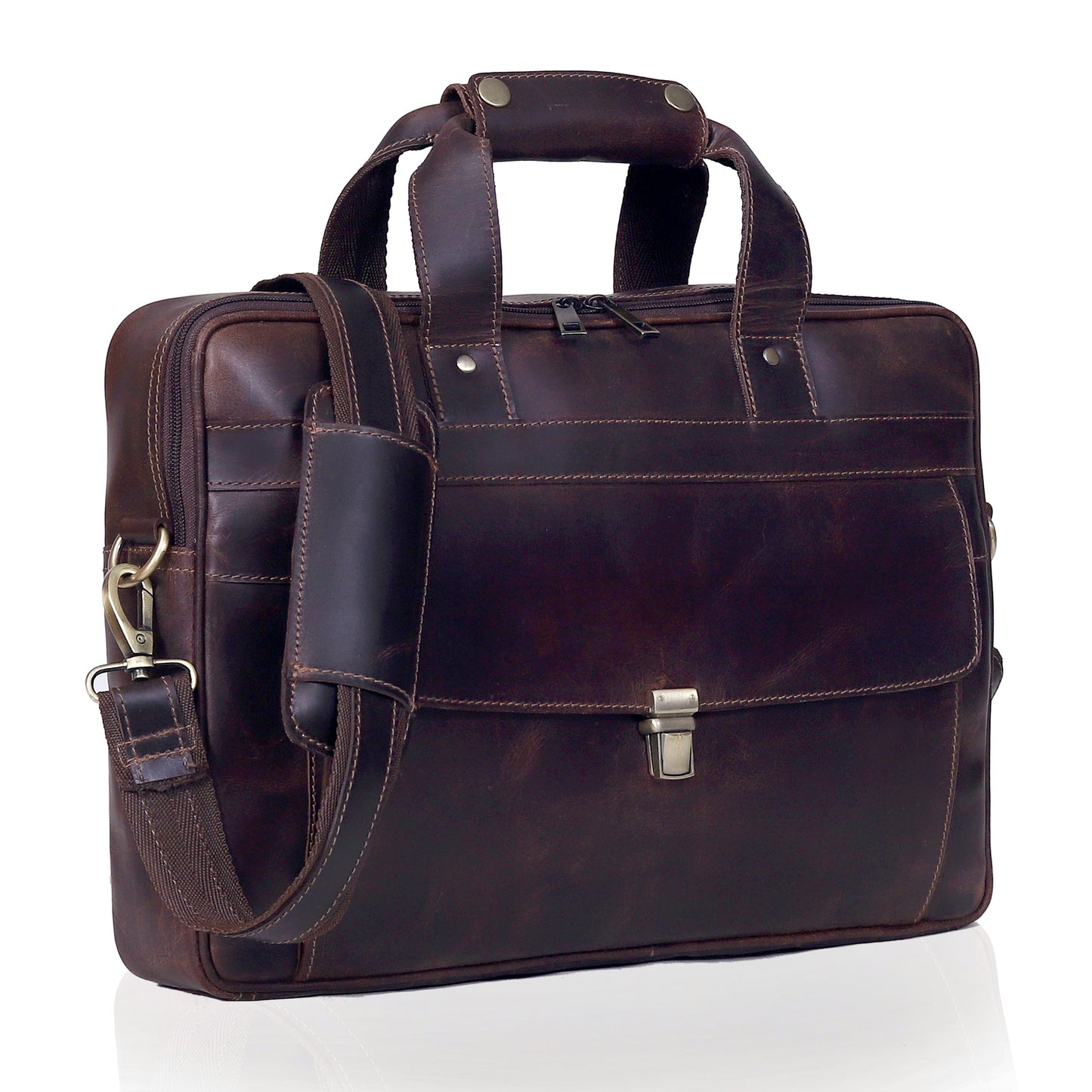 JAMES LEATHER BRIEFCASE BAG