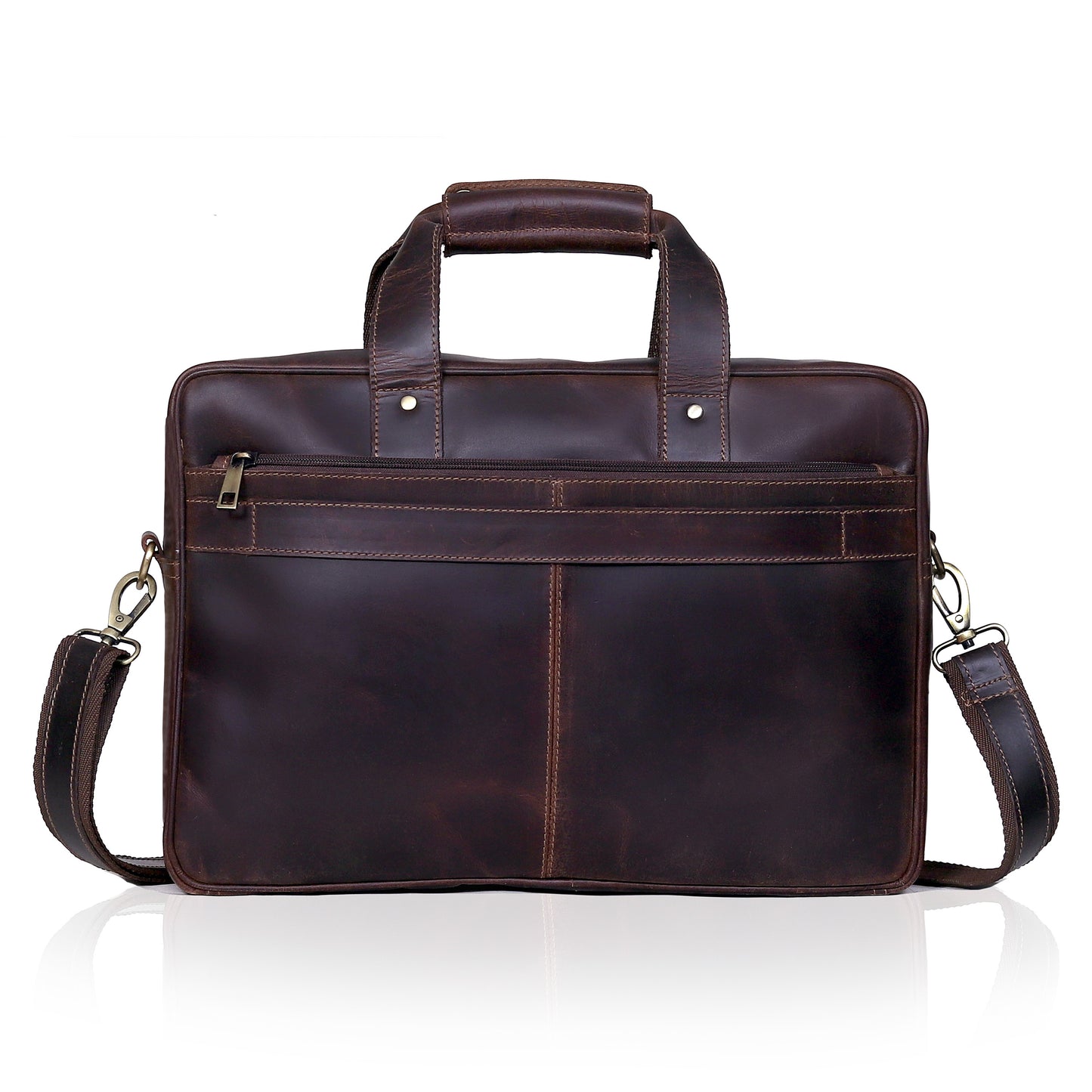 James Lawyer Leather Briefcase Bag