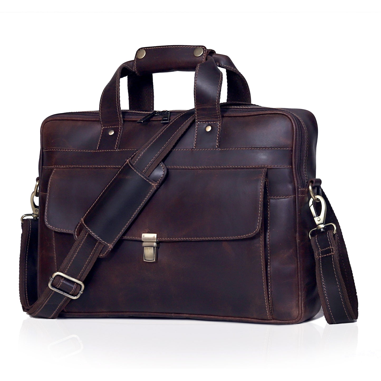 JAMES LEATHER BRIEFCASE BAG