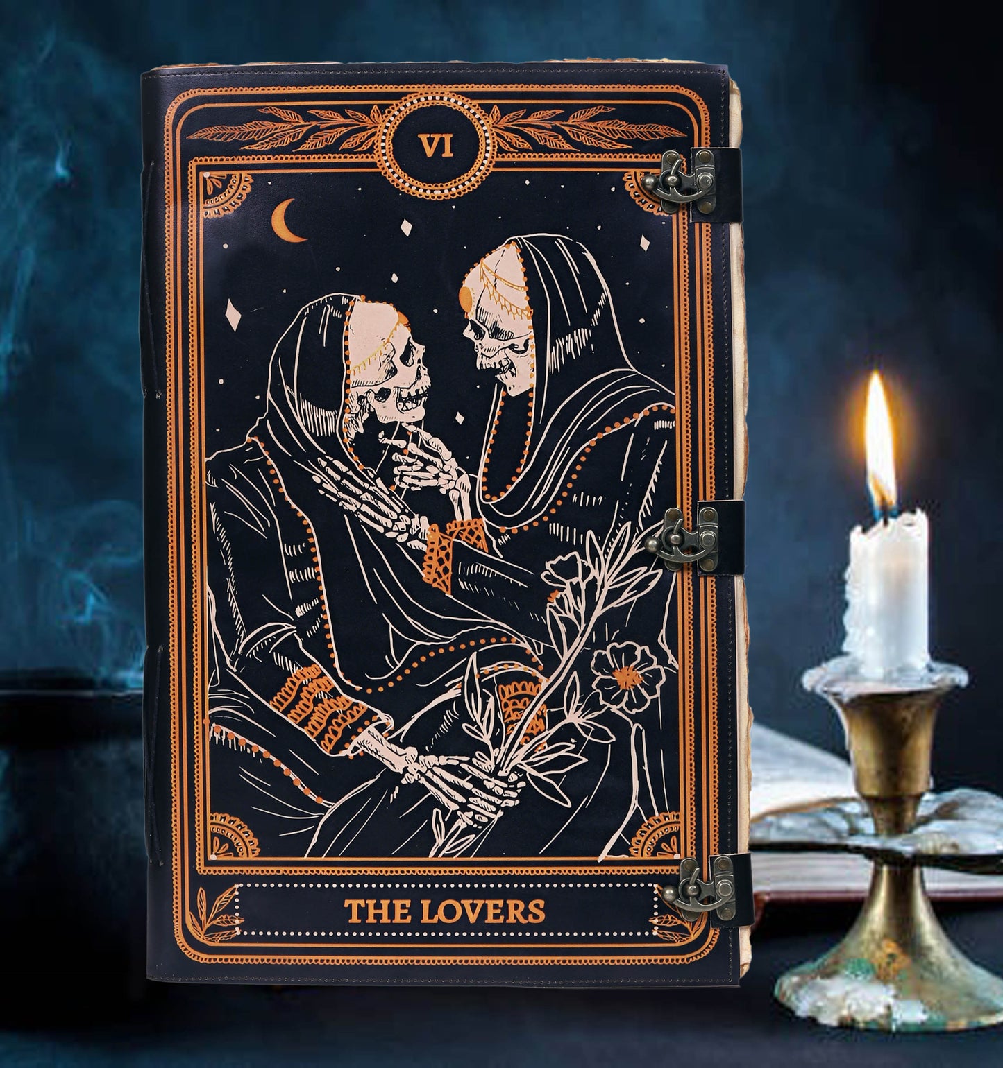 Das Tarot-Notizbuch für die Liebenden aus Leder