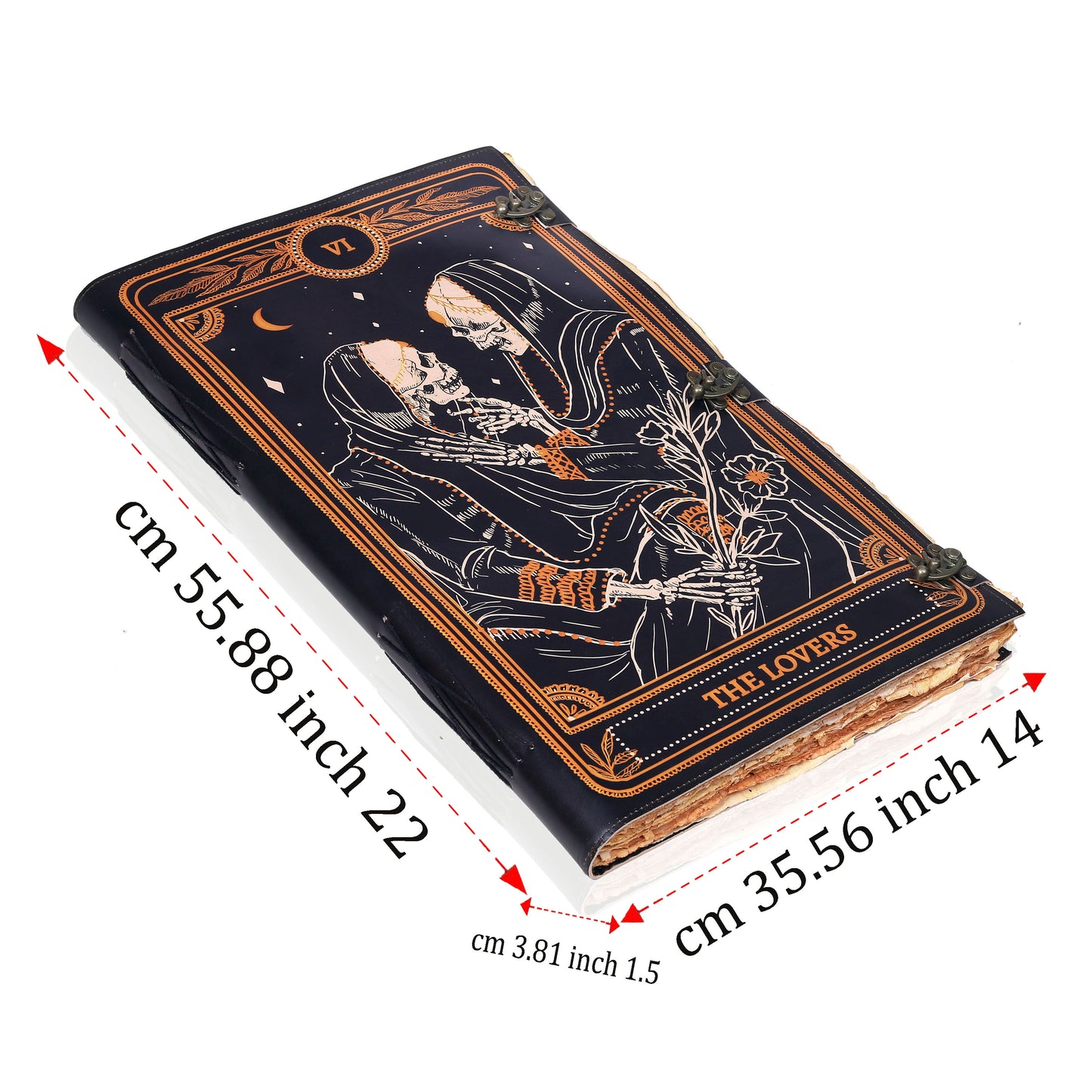 Das Tarot-Notizbuch für die Liebenden aus Leder