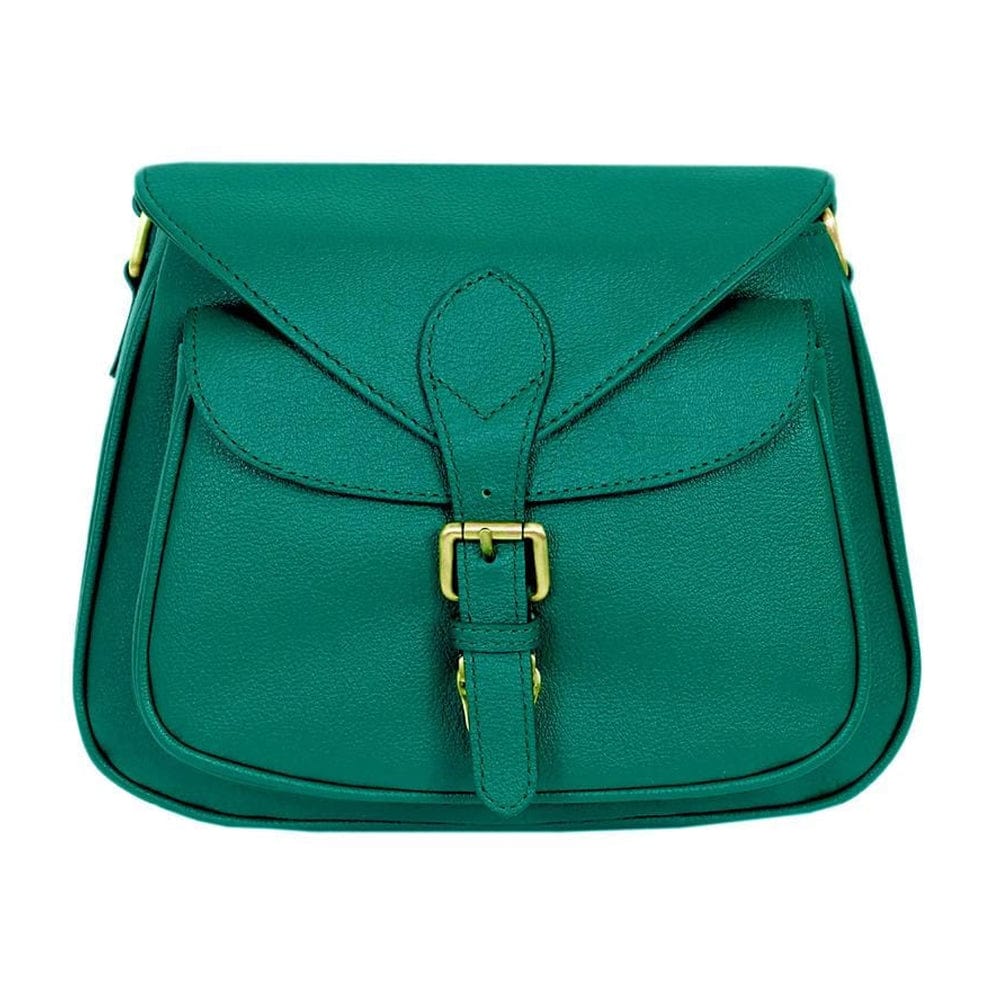MOON LEATHER CROSSBODY BAG - TEAL