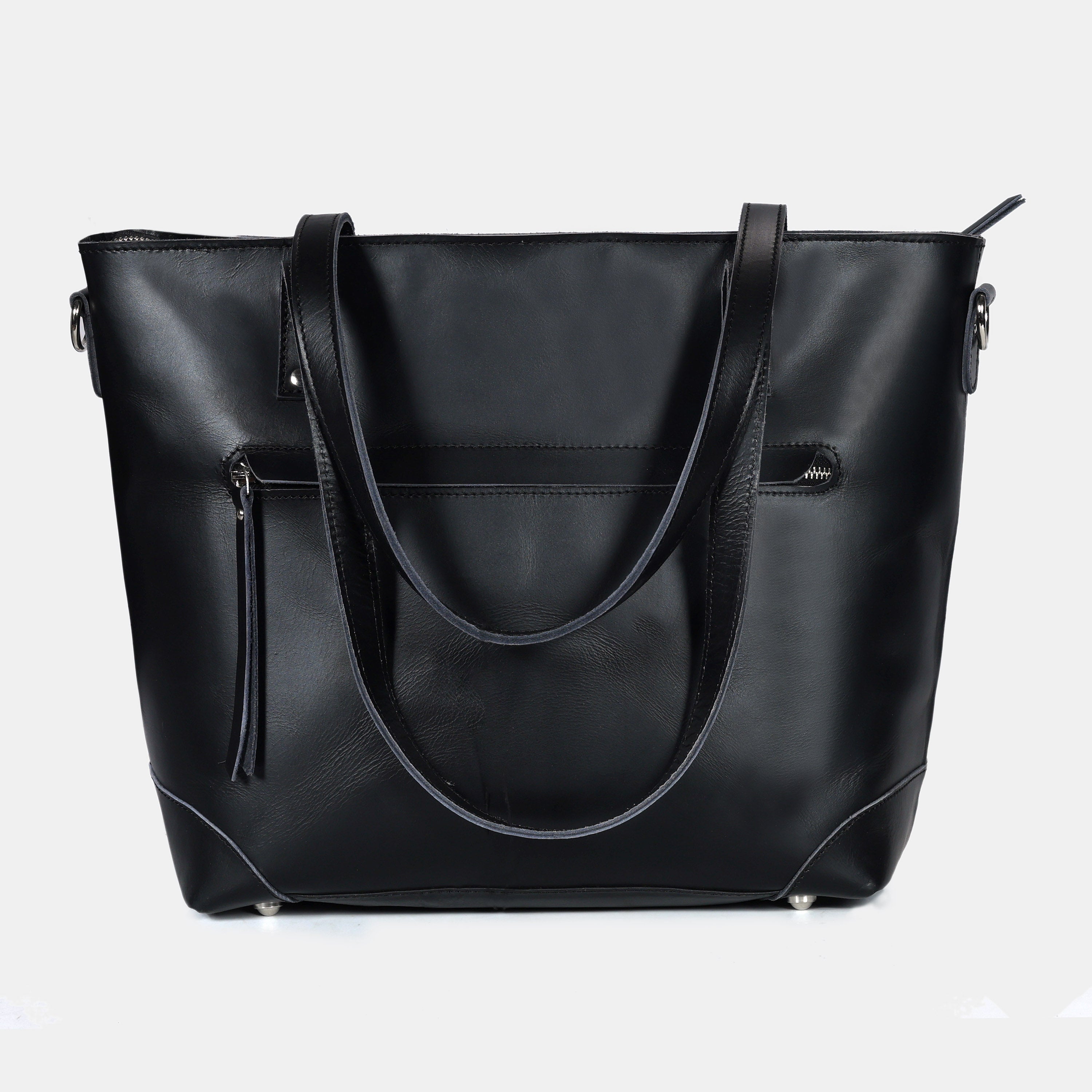 Black Portland Leather Tote Bag | The Leather Farm