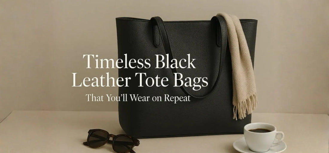 Timeless Black Leather Tote Bags That You'll Wear on Repeat