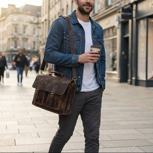 Leather Messenger Bag