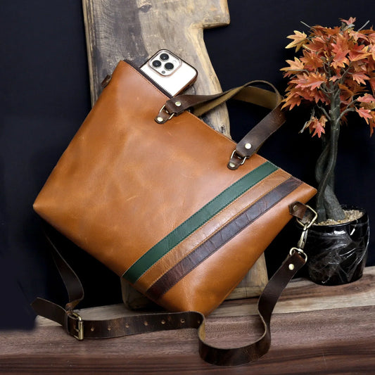 Brown Leather Tote Bag