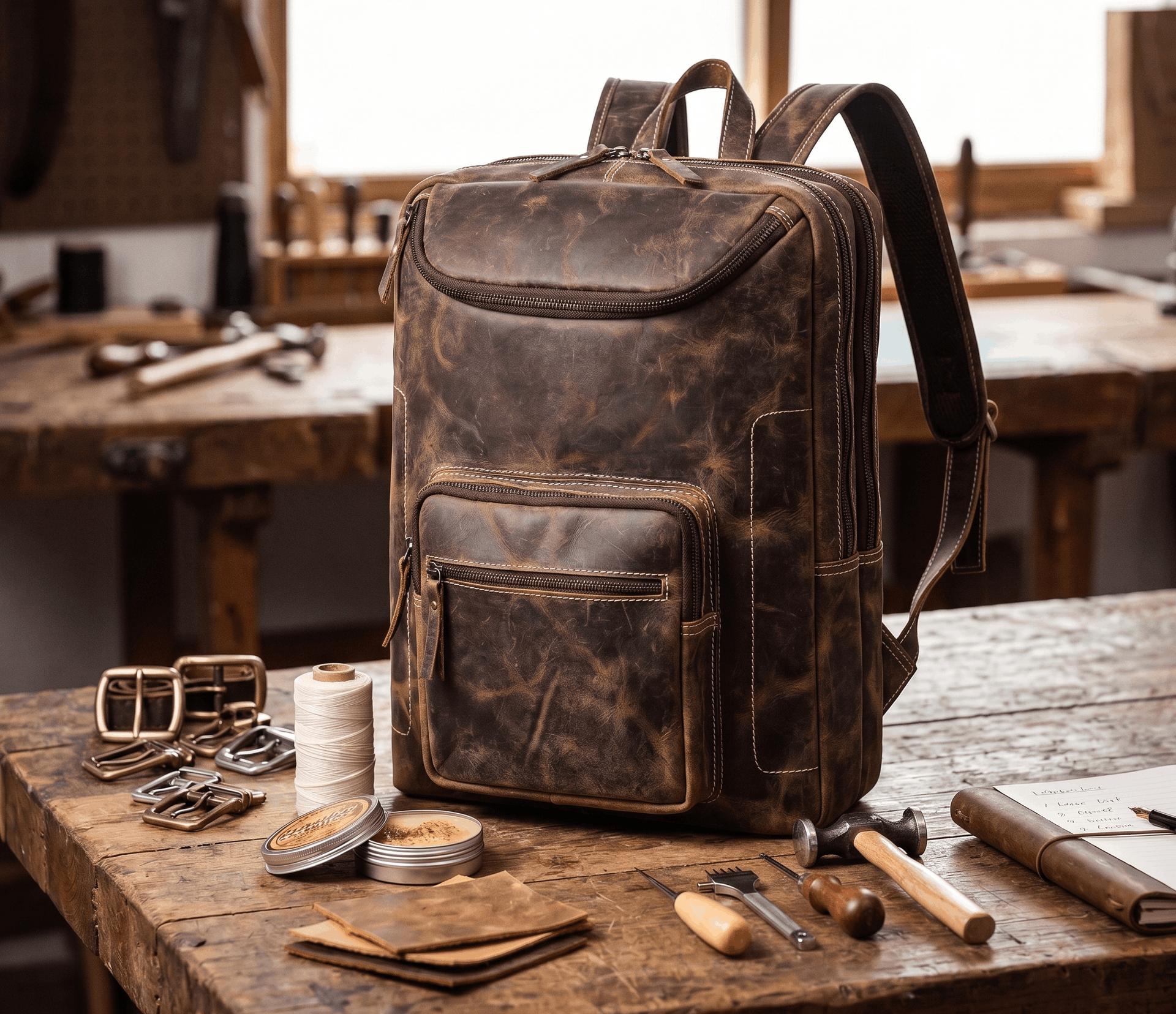 cheap leather backpack men TIDING Genuine for 15.6" Laptop Computer Bag Travel Camping Rucksack Daypacks : Electronics a dedicated laptop compartment with its own zip closure Men's leather backpack - Le