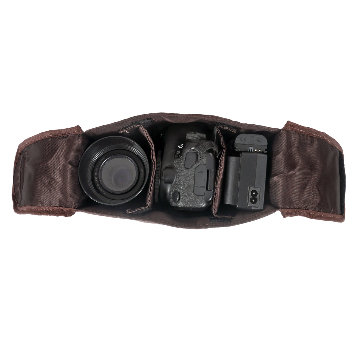 Camera Leather Crossbody Bag - Tan