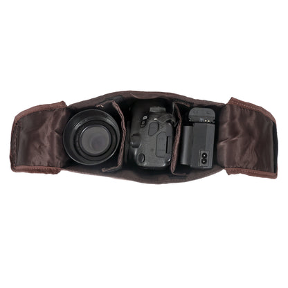 Camera Leather Crossbody Bag - Tan