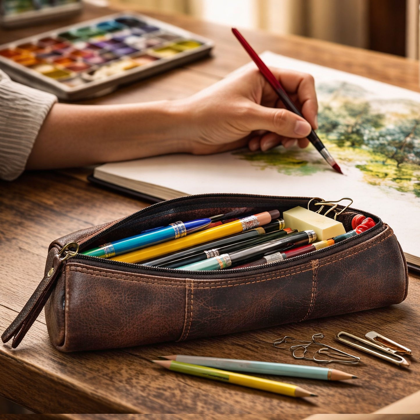 Leather Pencil Case