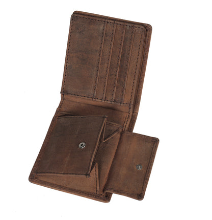 Men's Bifold Leather Wallet - Tan