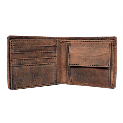 Men's Bifold Leather Wallet - Tan