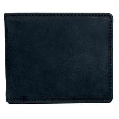 Men's Bifold Leather Wallet - Black