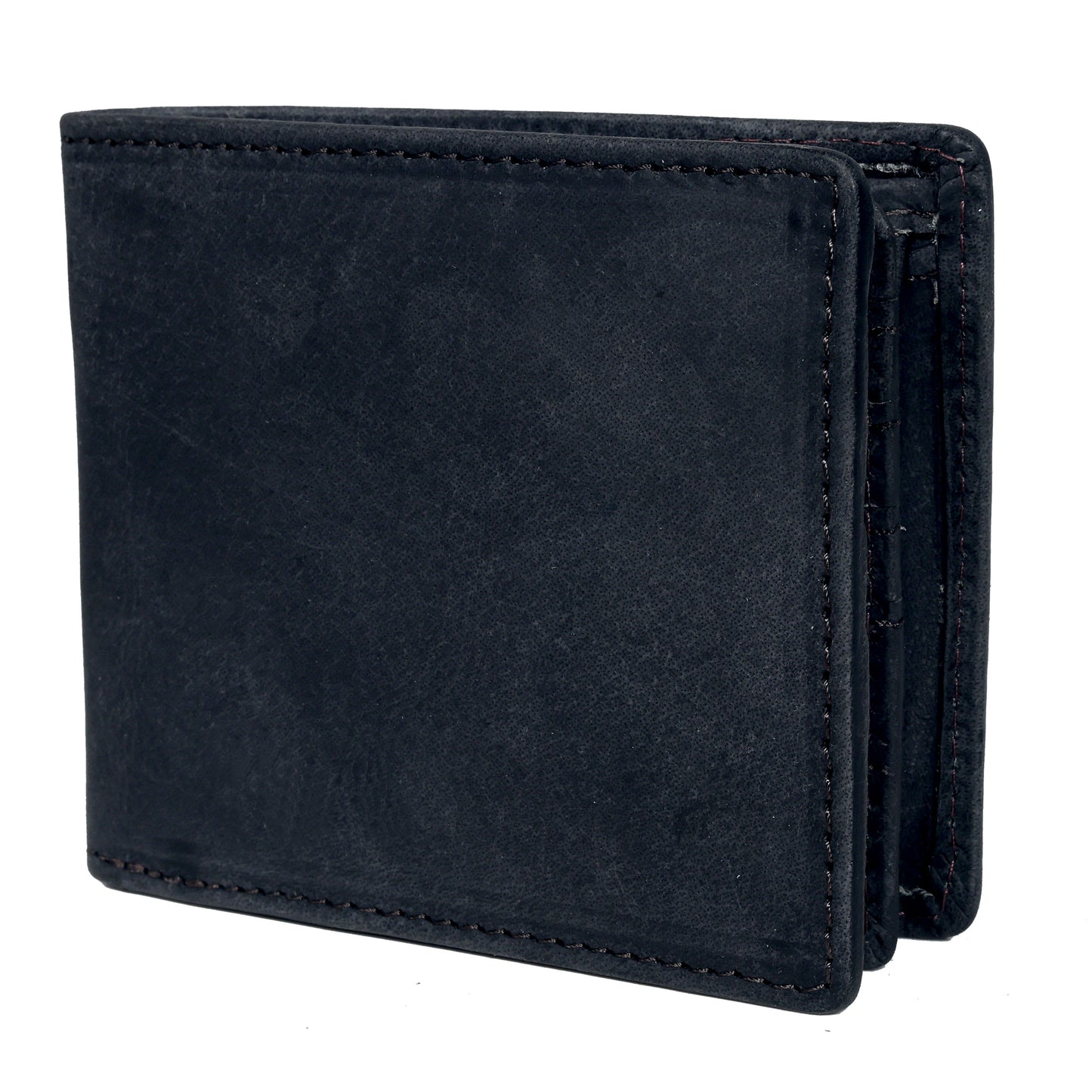 Men's Bifold Leather Wallet - Black