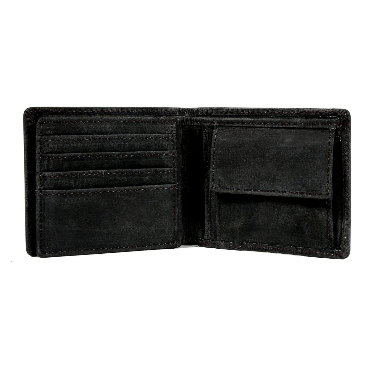 Men's Bifold Leather Wallet - Black
