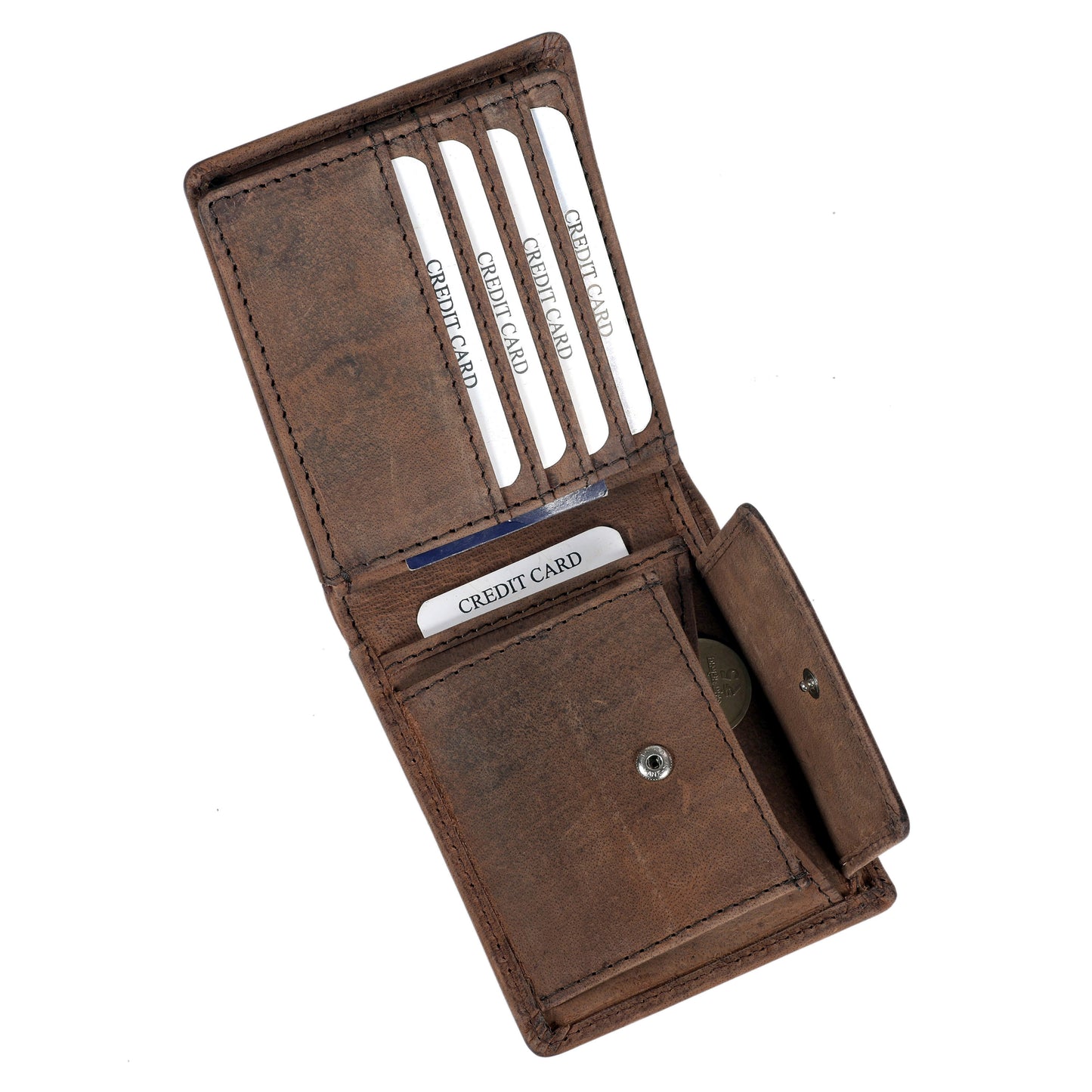 Men's Bifold Leather Wallet - Tan