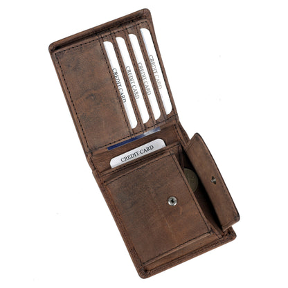 Men's Bifold Leather Wallet - Tan