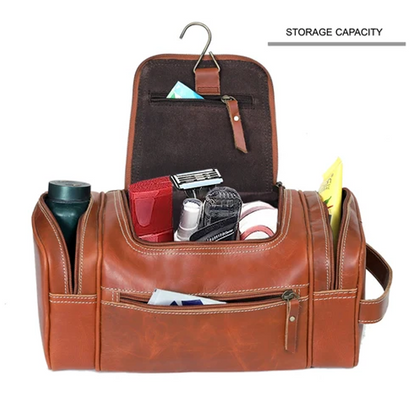 leather toiletry bag