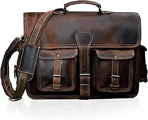 PENNSYLVANIA LEATHER MESSENGER LAPTOP BAG